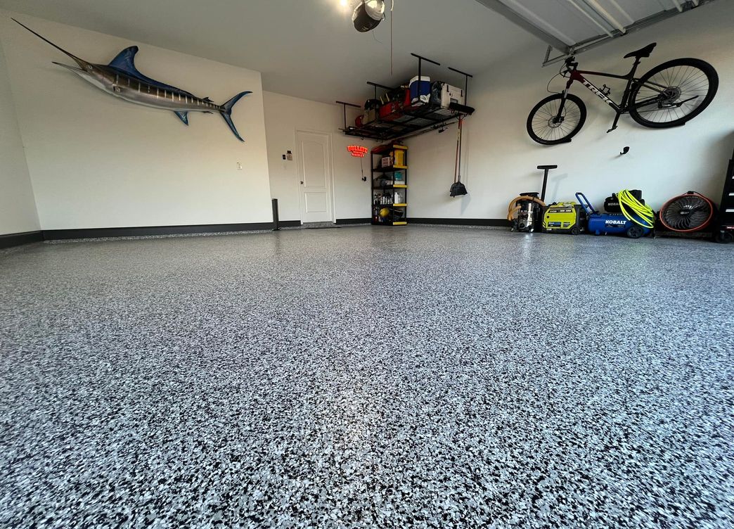 newly sealed epoxy floor coating